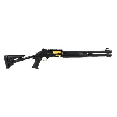 Aksa Crossfire Extreme Wi 12 Kalibre siyah yarı otomatik av tüfeği, taktik plastik kundaklı.