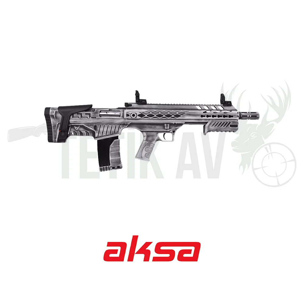 Aksa Crossfire T12 Bullpup Av Tüfeği Aksa Crossfire T12 Bullpup yarı otomatik pompalı 12 kalibre av tüfeği.