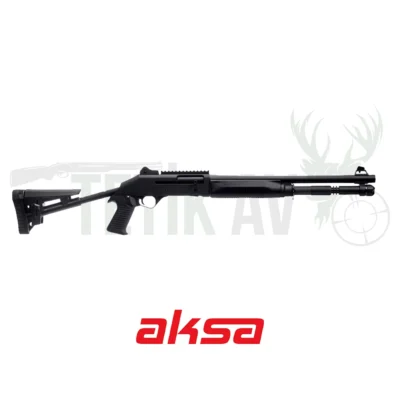 Aksa Crossfire Wi 12 kalibre siyah yarı otomatik taktik av tüfeği, gazlı sistem.