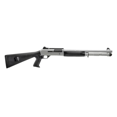 Benelli M4 Cerakote Silver 12 Kalibre taktik yarı otomatik av tüfeği.
