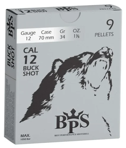 Yüksek tahribat gücüne sahip BPS Buckshot 11-0 9 Pellets 12 Kalibre şavrotin av fişeği.