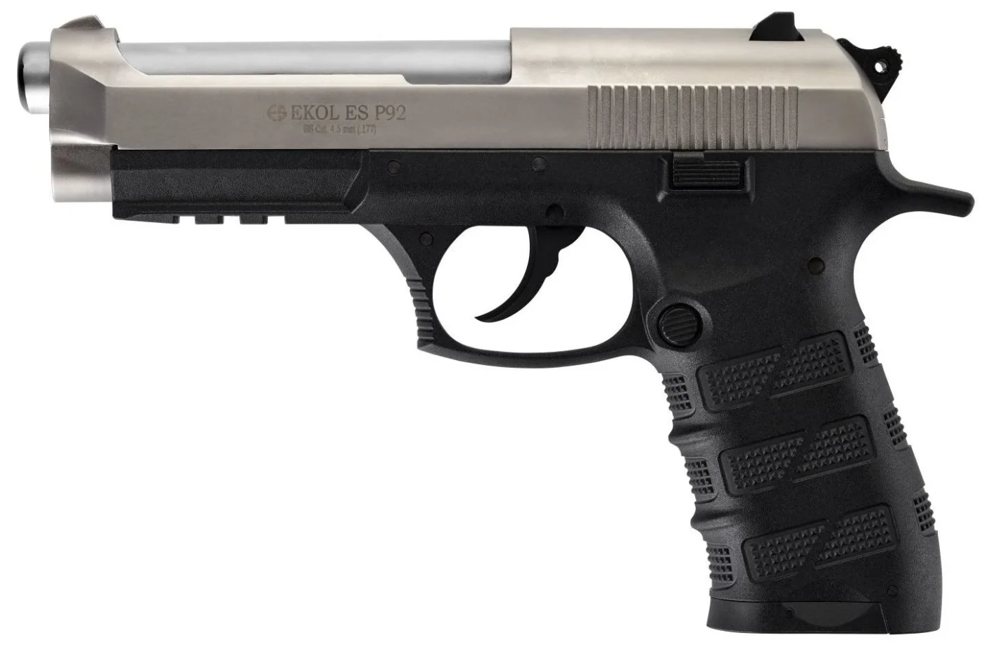 Ekol Es P92 füme 4.5mm kalibre çelik bilye atan CO2 havalı tabanca.