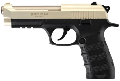Ekol Es P92 saten renkli, 4.5 mm çelik bilye atan CO2 havalı tabanca.