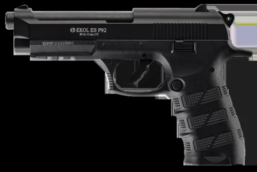 Ekol Es P92 siyah blowback 4.5mm çelik bilye atan CO2 havalı tabanca modeli.