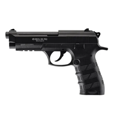 Ekol Es P92 siyah blowback 4.5mm çelik bilye atan CO2 havalı tabanca modeli.