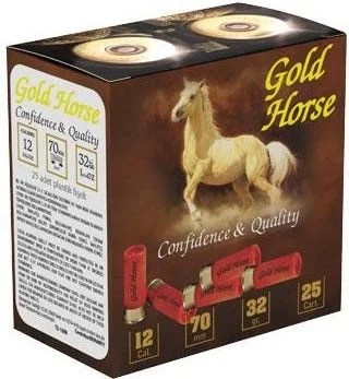 Gold Horse 12 kalibre 32 gram saçma av fişeği, yüksek performanslı avcılık mühimmatı.