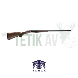 Huğlu 202 B Beyaz 12 Kalibre çifte kırma av tüfeği dövme çelik gövde.