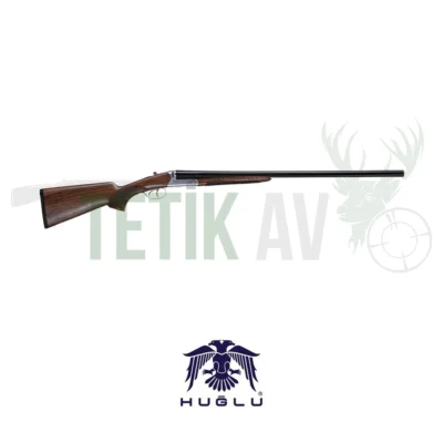 Huğlu 202 B Beyaz 12 Kalibre çifte kırma av tüfeği dövme çelik gövde.