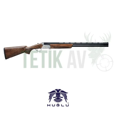 Huğlu Ventus Sgr 9 el oyması gravürlü 12 kalibre süperpoze av tüfeği.