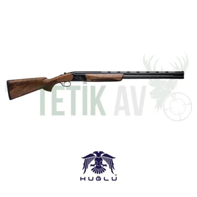 Huğlu Ventus siyah 12 kalibre ejektörlü süperpoze av tüfeği, Türk cevizi kundak.