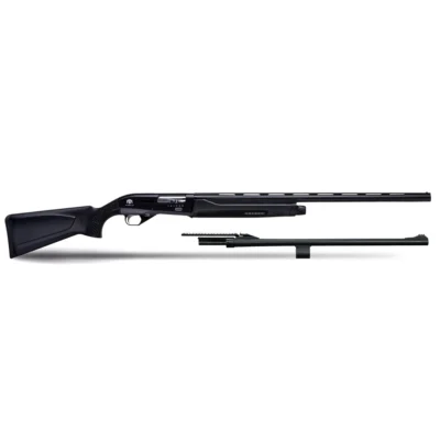 Huğlu Veyron Sentetik Combo 12 Kalibre gazlı sistem yarı otomatik av tüfeği ve yedek namlusu.