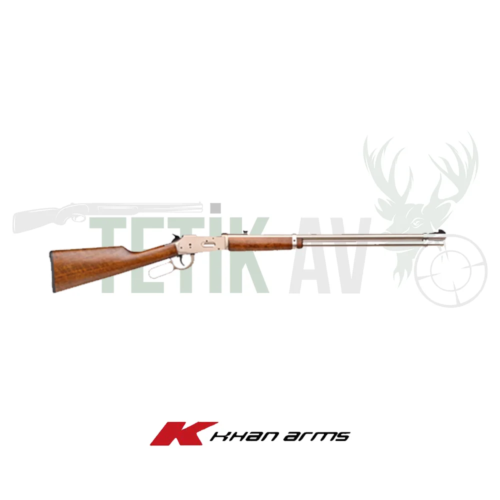 Khan Arms LR 1881 nikel kasa 36 Kalibre lever action levyeli av tüfeği.