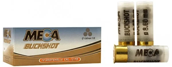 Meca 12 Kalibre 9'lu Şevrotin Fişek Meca Buckshot 11/0 9 Pellets 12 Kalibre şevrotin savunma ve av fişeği