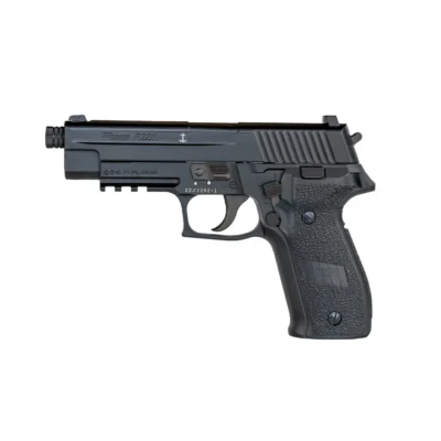 Sig Sauer P226 siyah blowback 4.5mm havalı tabanca, gerçekçi atış hissi veren taktik atıcılık modeli.