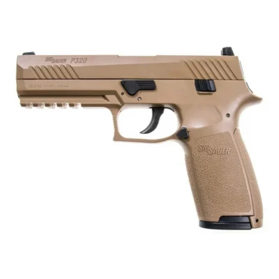 Sig Sauer P320 Desert Blowback 4.5mm havalı tabanca, taktik atış ve eğitim modelidir.