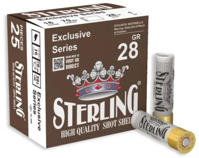Sterling 16 kalibre 28 gram saçmalı av fişeği 25'li paket.