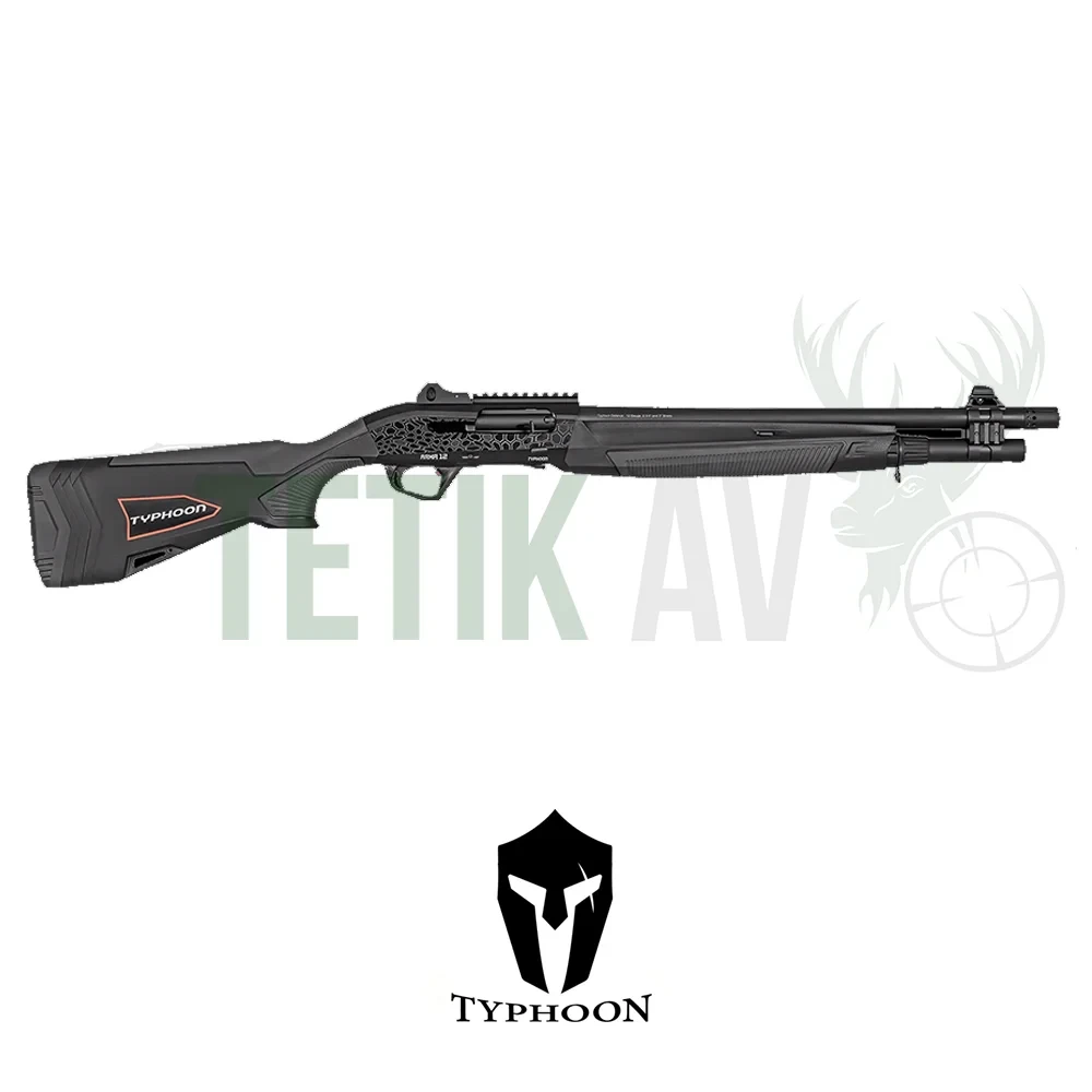 Typhoon Arma 12 Yarı Otomatik Tüfek Taktik atış ve savunma odaklı Typhoon Arma 12 Black 12 Kalibre yarı otomatik av tüfeği.