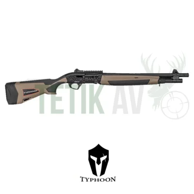 Typhoon Arma 12 Tactical FDE 12 Kalibre yarı otomatik taktik av tüfeği.