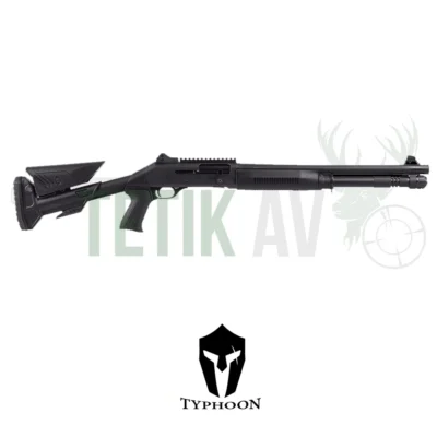 Typhoon T4 Tactical Black 12 Kalibre yarı otomatik taktik av tüfeği ve özellikleri.