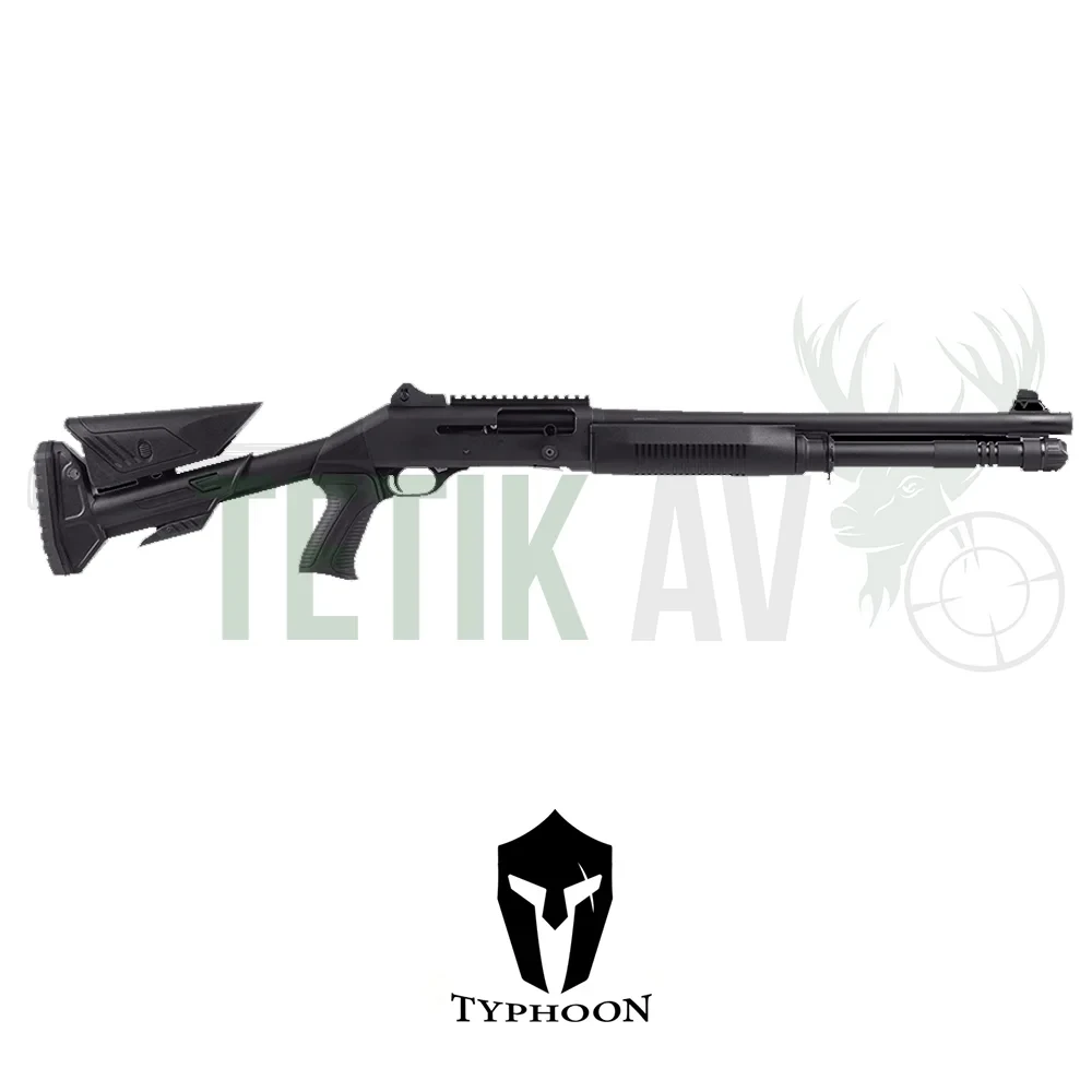 Typhoon T4 Tactical Black Tüfek Typhoon T4 Tactical Black 12 Kalibre yarı otomatik taktik av tüfeği ve özellikleri.