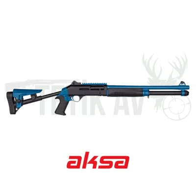 Aksa Crossfire Wi FX-02 12 kalibre mavi yarı otomatik taktik av tüfeği.