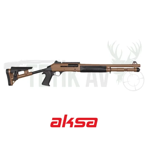 Aksa Crossfire Wi Fx-11 12 kalibre siyah yarı otomatik av tüfeği, taktik ve avcılık için.