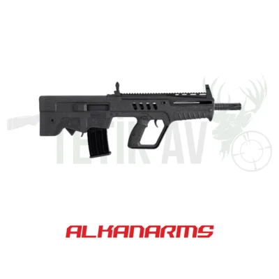 Alkanarms 818 A1 siyah bullpup 12 kalibre yarı otomatik taktik şarjörlü av tüfeği.