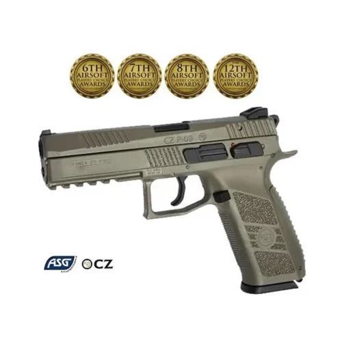 ASG CZ P-09 FDE 6mm blowback green gas airsoft tabanca