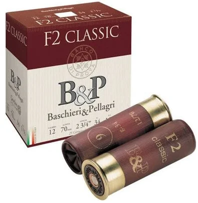 B&P F2 Classic 34 gram 12 kalibre av fişeği, yüksek performanslı ve isabetli av mühimmatı.