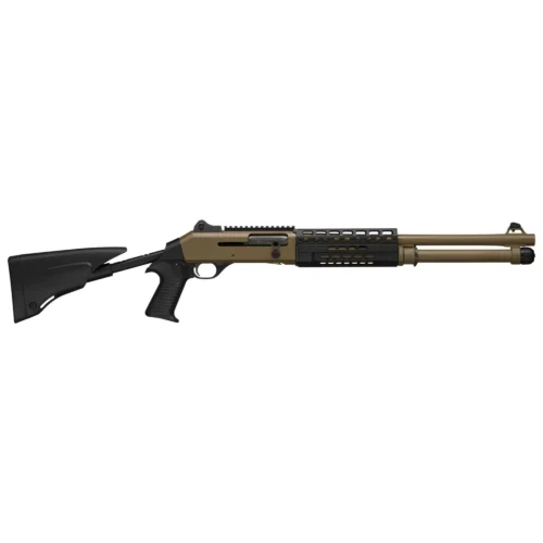 Benelli M4 T-pro Brown 12 kalibre teleskopik dipçikli yarı otomatik taktik av tüfeği.