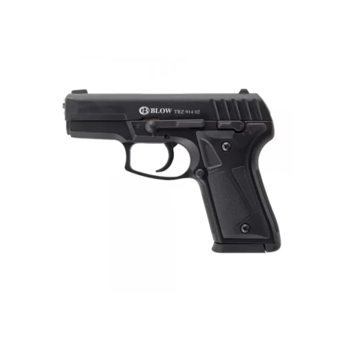 Blow TRZ914 02 Siyah 9mm kurusıkı ses tabancası, tam metal gövde.