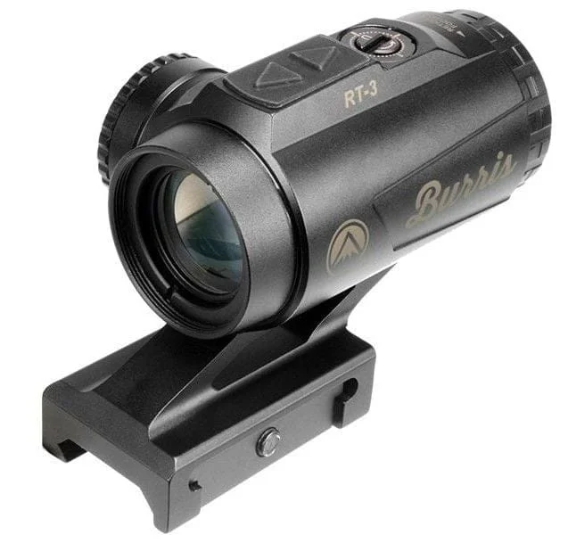 Burris RT-3 3x büyütmeli prizmatik red dot taktik nişangah, yivli ve yivsiz av tüfekleri için.