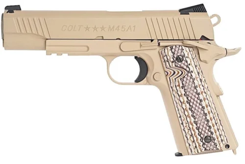 Cybergun Colt M45A1 Desert Blowback 6mm taktik tam metal airsoft tabanca.
