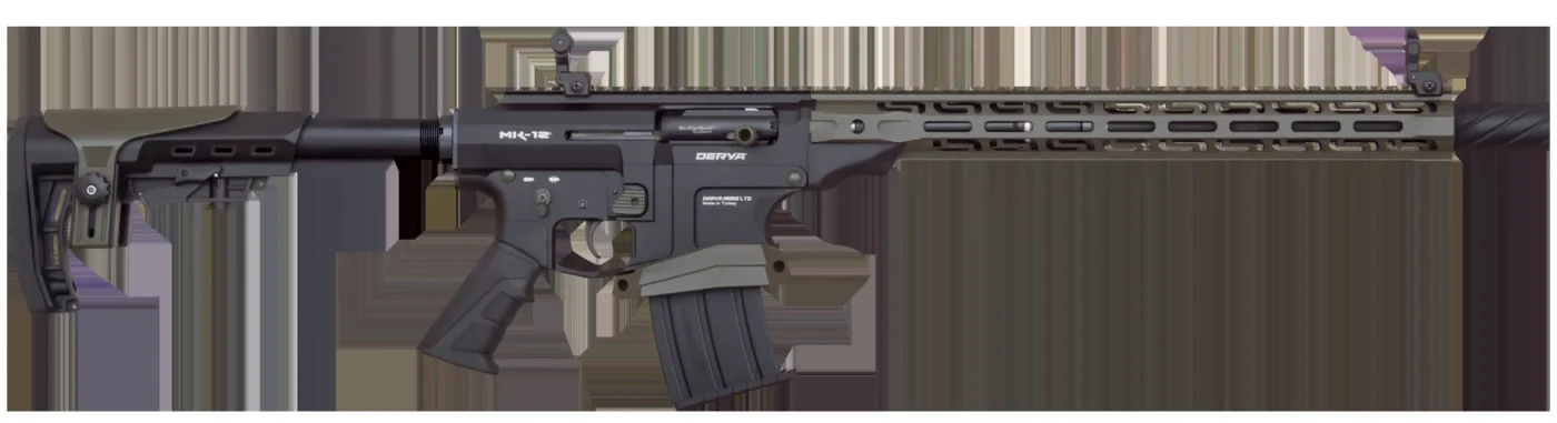 Derya MK-12 AS-103GP 12 Kalibre şarjörlü yarı otomatik taktik av tüfeği.