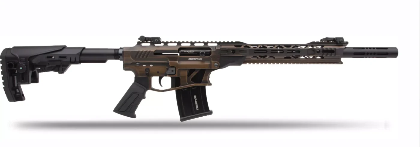 Derya MK-20 ES-202SE bronz eskitme 20 kalibre yarı otomatik şarjörlü av tüfeği.