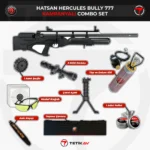 Hatsan Hercules Bully 777 PCP havalı tüfek kampanyalı full set ve taktik atış aksesuarları.