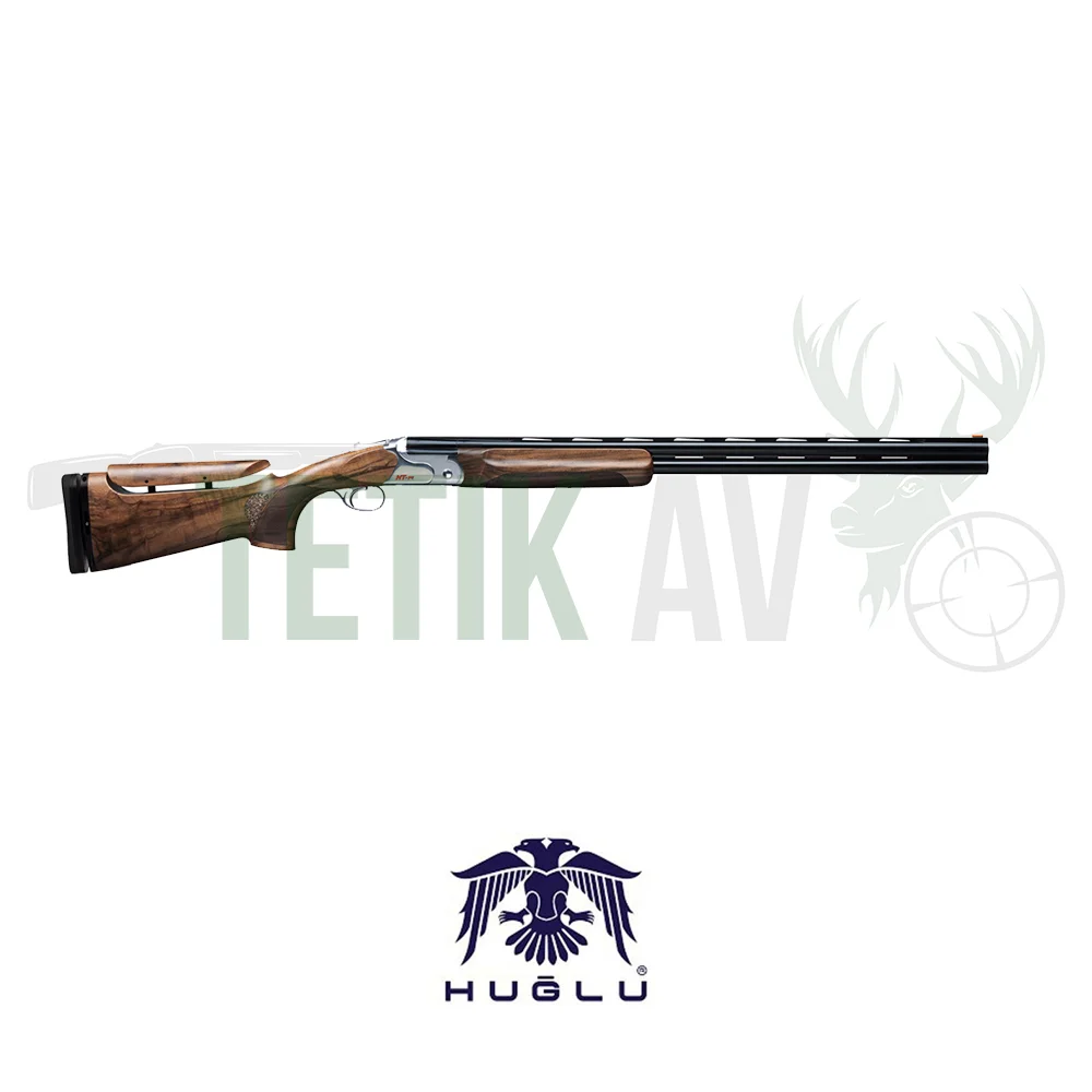 Huğlu HT-14 Beyaz Trap Tüfeği Huğlu HT-14 beyaz dövme çelik gövdeli, ayarlı tabanlı 12 kalibre süperpoze trap tüfeği.