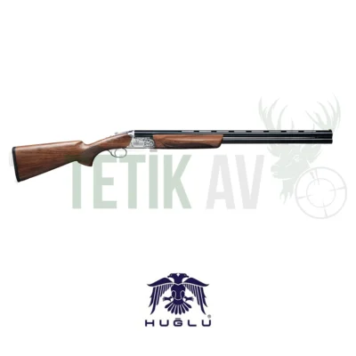 Huğlu Ventus GR2 gravürlü 12 kalibre süperpoze av tüfeği hafif çelik gövdeli yivsiz tüfek.