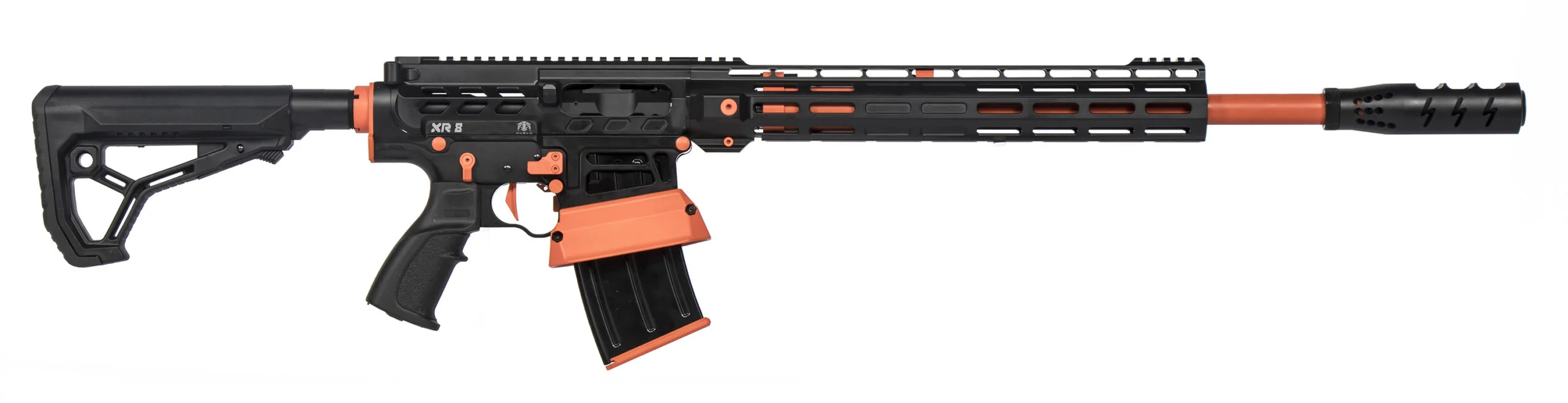 Huğlu XR8 PRO Orange Tüfek Huğlu XR8 PRO Orange 12 kalibre şarjörlü yarı otomatik taktik av tüfeği.