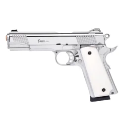 Kuzey 911 parlak krom 9mm kurusıkı ses tabancası, sedef kabze tasarımıyla yüksek performans sunar.