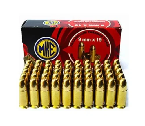 MKE 9x19mm Parabellum tabanca fişeği, 2026 üretimi orijinal mühimmat.