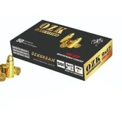 Özkursan .380 Auto 9x17mm Kısa FMJ 100 Grain tabanca mermisi ve savunma mühimmatı.