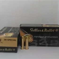 Sellier & Bellot .38 Special FMJ 158 Grain toplu tabanca fişeği.