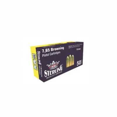 Turaç Sterling 7.65mm Browning FMJ 73 grain savunma ve poligon tabanca fişeği.