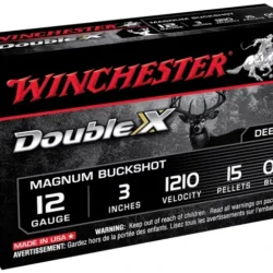 Winchester Double-X Magnum 12 Kalibre 15'li 00 Buck şevrotin av ve savunma fişeği.