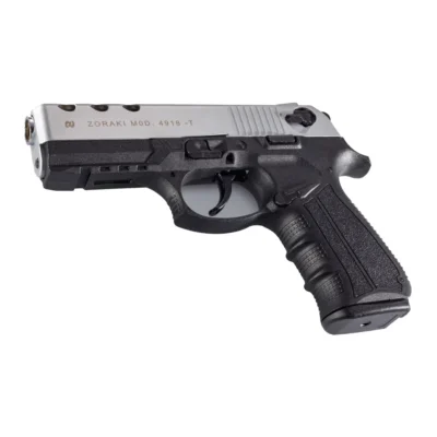 Zoraki 4918 9mm yarı otomatik mat krom kurusıkı ses tabancası fiyatları ve özellikleri.