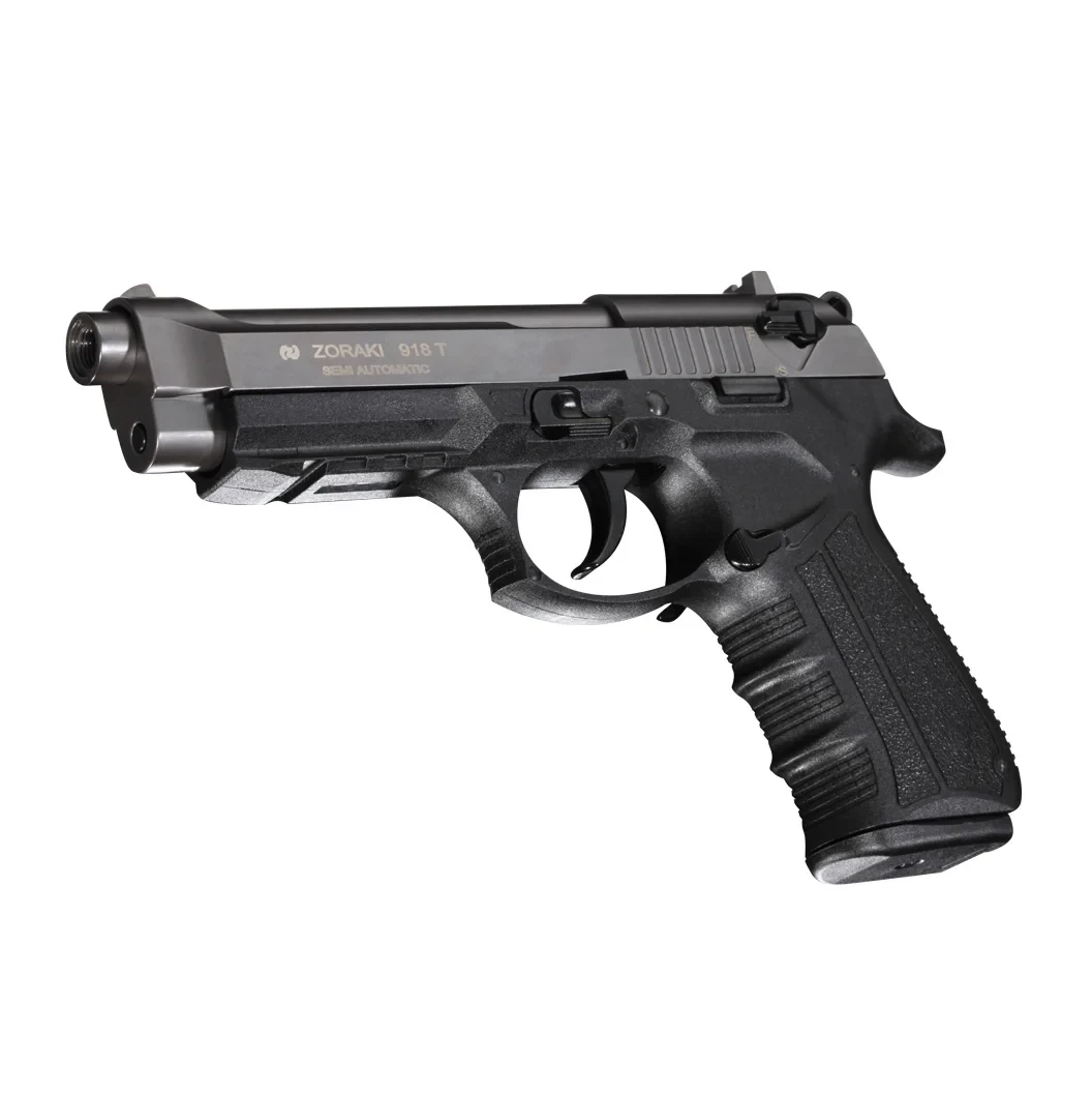 Zoraki 918 9mm yarı otomatik füme kurusıkı ses tabancası yüksek ses gücü.