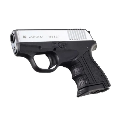 Zoraki M2807 9mm yarı otomatik kurusıkı ses tabancası parlak krom