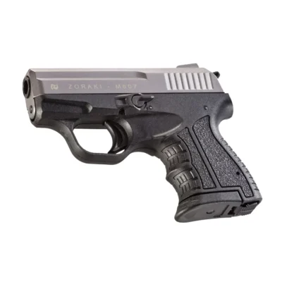 Zoraki M807 kompakt 9mm kurusıkı ses tabancası füme renk seçeneği.