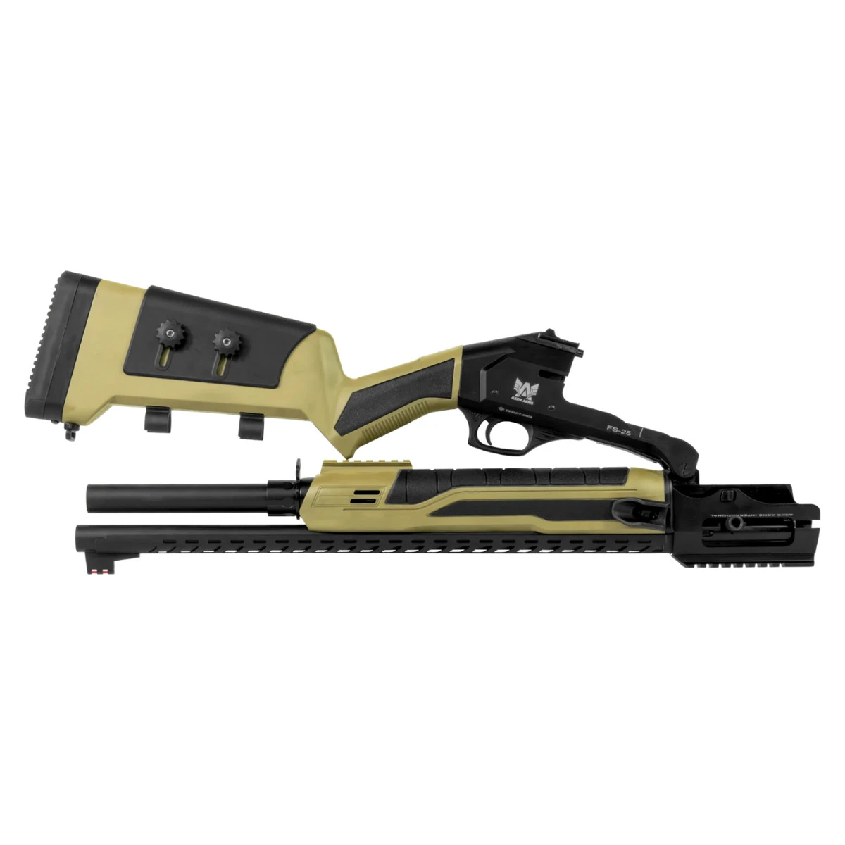 Axor Arms FS-PRO Çöl Siyah Axor Arms FS-PRO çöl siyah katlanabilir 12 kalibre taktik yarı otomatik av tüfeği.